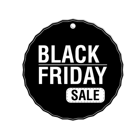 Isolated label with text and discounts for black fridayのイラスト素材