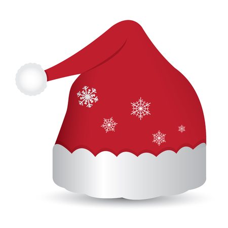 Isolated christmas hat on a white backgroundのイラスト素材