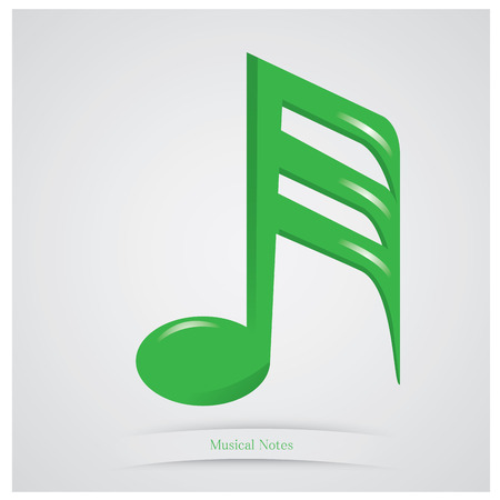 Isolated musical note and text on a grey backgroundのイラスト素材