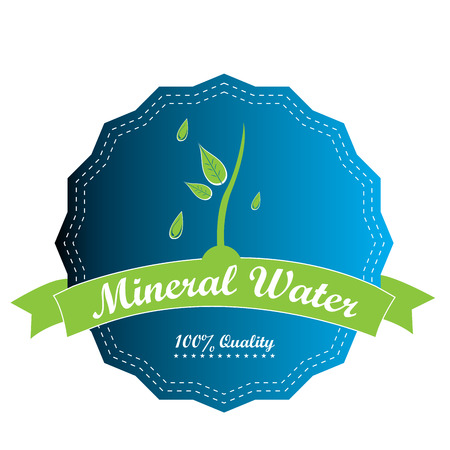 Isolated mineral water banner on a white backgroundのイラスト素材