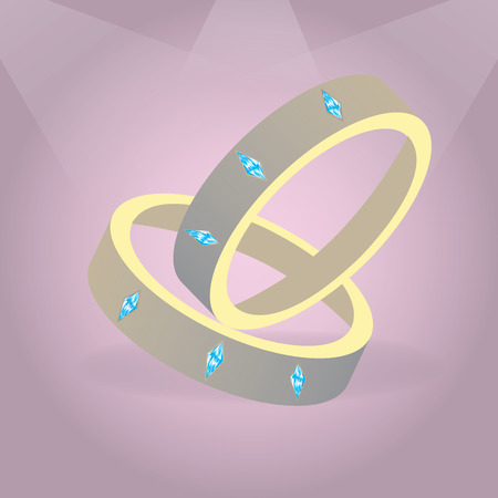Isolated beautiful ring on a colored backgroundのイラスト素材