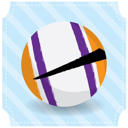 Isolated beach ball on a blue textured backgroundのイラスト素材