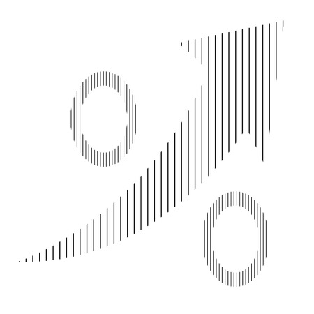 Isolated percentual symbol with a texture and an arrowのイラスト素材