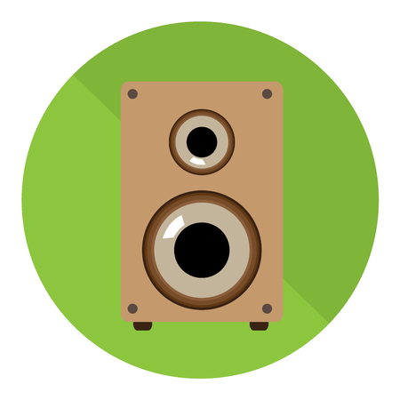 Isolated speaker on a green button on a white backgroundのイラスト素材