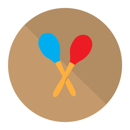 Isolated shakers on a colored button on a white backgroundのイラスト素材