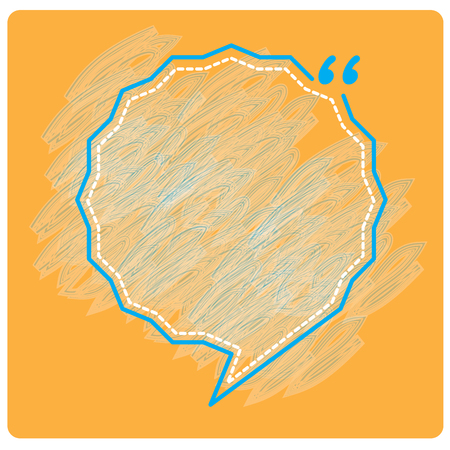 Isolated bubble chat with texture on a colored backgroundのイラスト素材