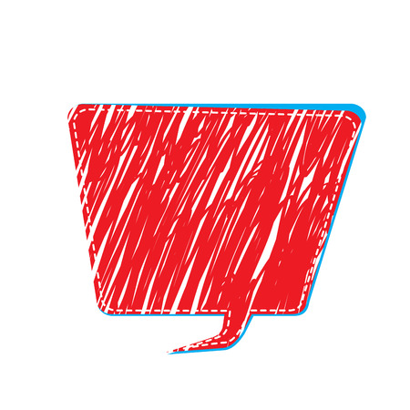 Isolated bubble chat with texture on a white backgroundのイラスト素材