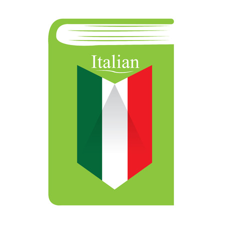Isolated dictionary with text and the italian flagのイラスト素材