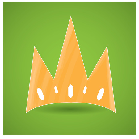 Isolated royal crown on a green backgroundのイラスト素材