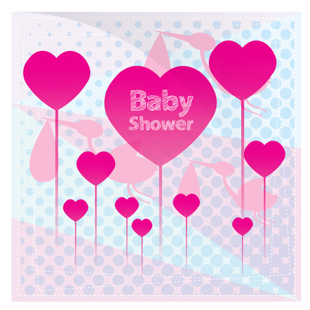 Group of hearts with text on a textured backgroundのイラスト素材