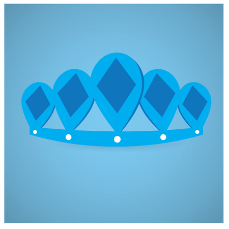 Isolated royal crown on a blue backgroundのイラスト素材
