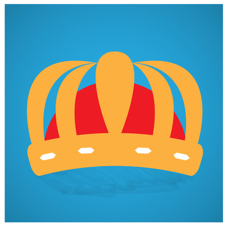 Isolated royal crown on a blue backgroundのイラスト素材