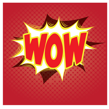 Isolated comic expression on a red textured backgroundのイラスト素材