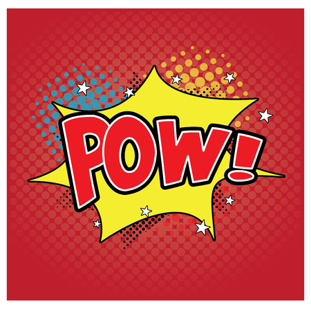 Isolated comic expression on a red textured background with starsのイラスト素材