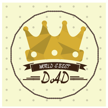 Isolated geometric crown on a textured background for father's day celebrationsのイラスト素材