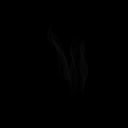 Isolated transparent smoke cloud on a black backgroundのイラスト素材