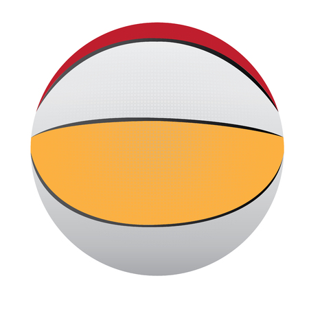 Isolated basketball ball on a white backgroundのイラスト素材