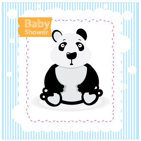 Isolated sticker with text and a teddy bear on a striped backgroundのイラスト素材