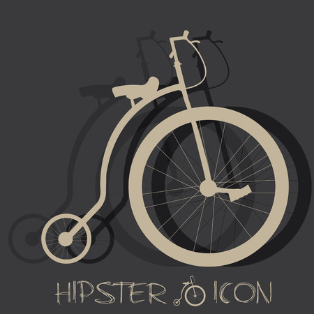 Isolated bicycle, Hipster icons, vectorのイラスト素材