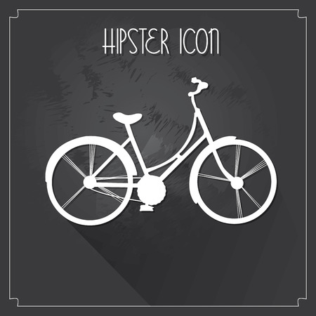 Isolated bicycle, Hipster icons,のイラスト素材
