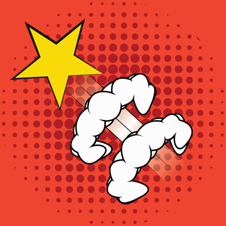 Isolated comic star, Vector illustrationのイラスト素材