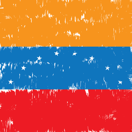 Textured Venezuelan flag, Vector illustrationのイラスト素材
