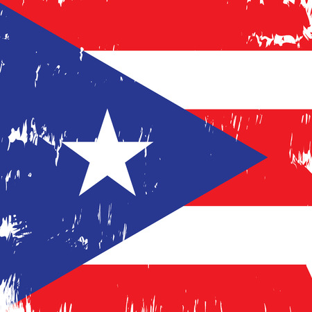 Textured flag of Puerto Rico, Vector illustrationのイラスト素材