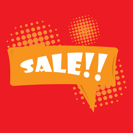 Sale pop-art design on comic expression, Vector illustrationのイラスト素材