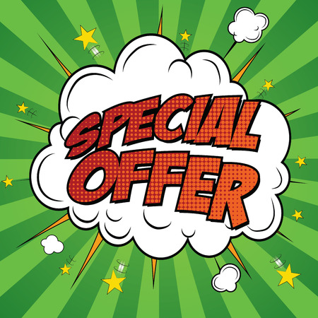 Isolated sales comic expression on retro background, Vector illustrationのイラスト素材