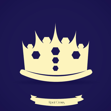 Isolated silhouette of a royal crown, Vector illustrationのイラスト素材