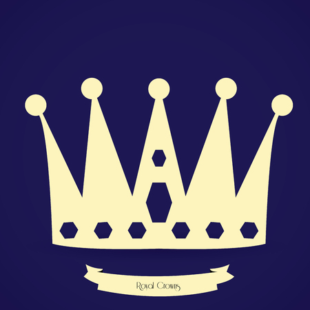 Isolated silhouette of a royal crown, Vector illustrationのイラスト素材