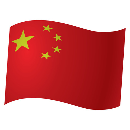 Isolated Chinese flag, Vector illustrationのイラスト素材