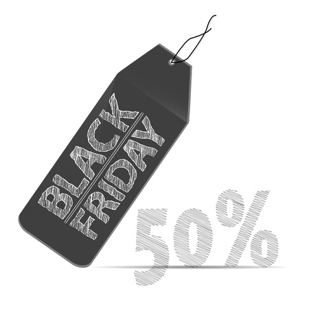 Isolated black friday label, Vector illustrationのイラスト素材