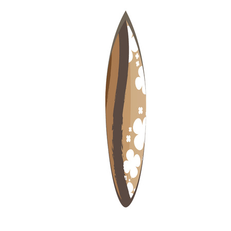 Isolated Surfboard on white background, Vector illustrationのイラスト素材