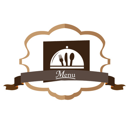 Isolated vintage menu label design, Vector illustrationのイラスト素材