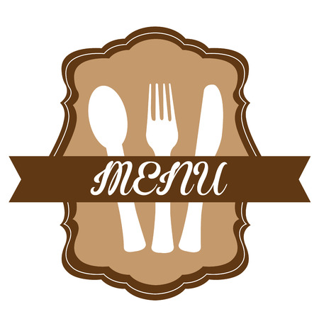 Isolated vintage menu label design, Vector illustrationのイラスト素材