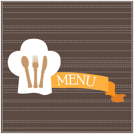 Abstract menu design with silverwares, Vector illustrationのイラスト素材