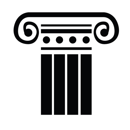 Isolated silhouette of a column, Vector illustrationのイラスト素材