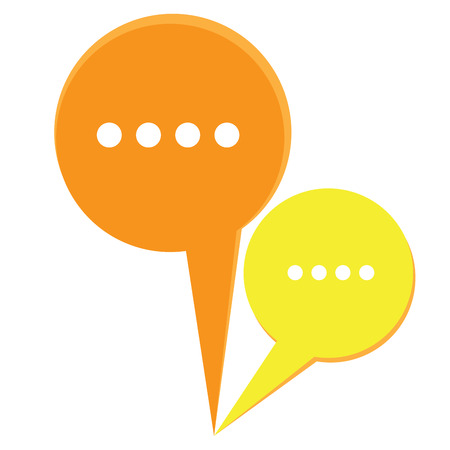 Isolated pair of speech bubbles, Chat service vector illustrationのイラスト素材