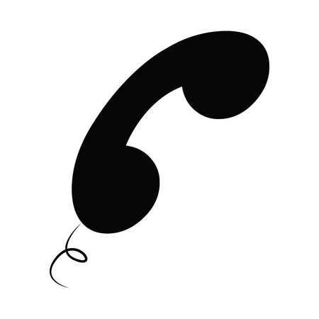 Isolated telephone icon on a white background, Vector illustrationのイラスト素材