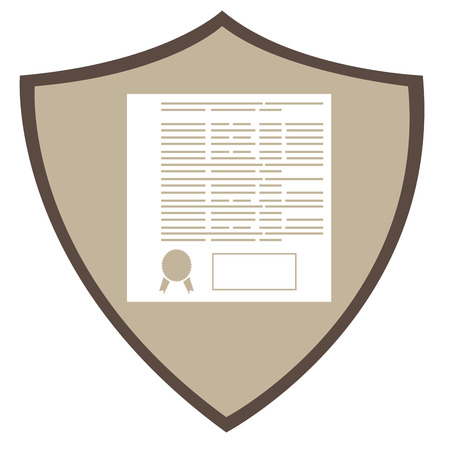 Isolated piece of paper on a heraldry shield, Vector illustrationのイラスト素材
