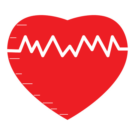 Isolated heart shape on a white background, Vector illustrationのイラスト素材