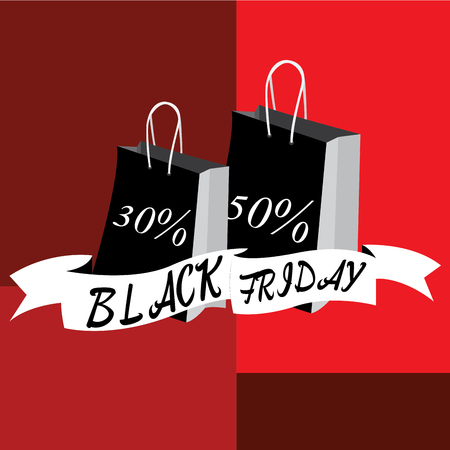 Black friday background with text, Vector illustrationのイラスト素材