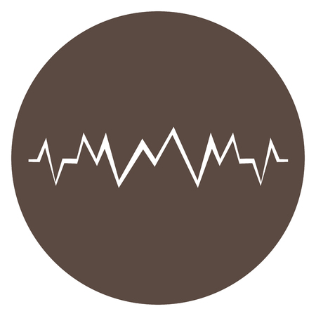 Isolated cardiogram on a colored sticker, Vector illustrationのイラスト素材