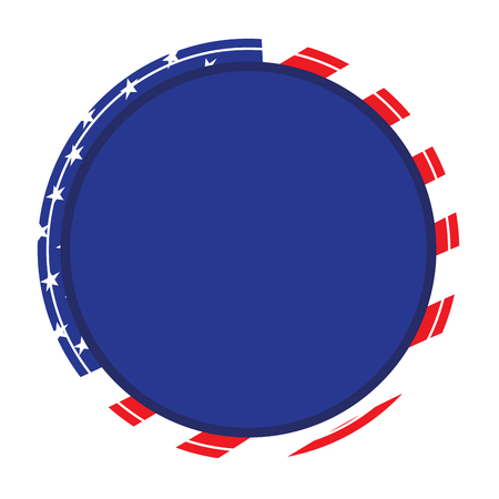 Isolated american label with its flag, Peace vector illustrationのイラスト素材