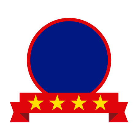 Isolated campaign button with a ribbon, Vector illustrationのイラスト素材