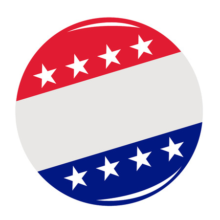 Isolated campaign button with the american colors, Vector illustrationのイラスト素材