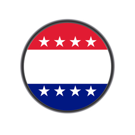 Isolated campaign button with the american colors, Vector illustrationのイラスト素材