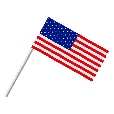 Isolated american flag, Vector illustrationのイラスト素材