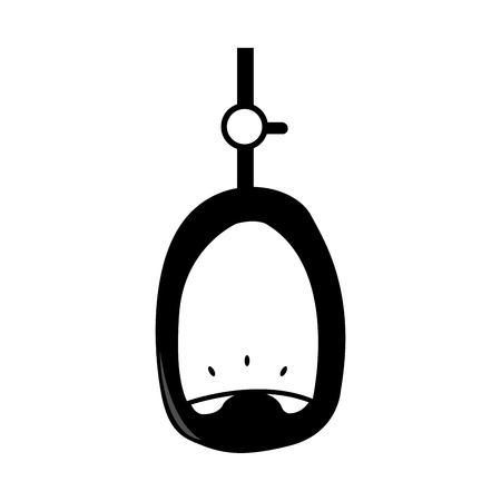 Isolated silhouette of an urinal, Vector illustrationのイラスト素材